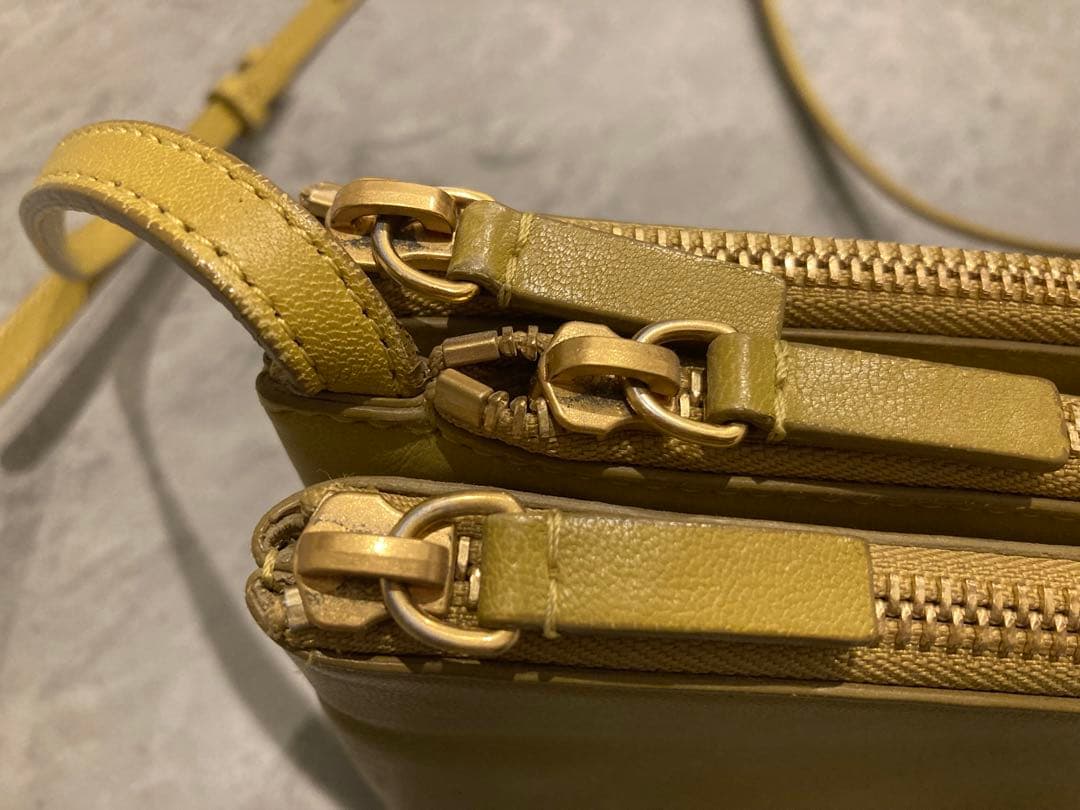 ASCA CELINE イエロー トリオ ショルダーバッグ