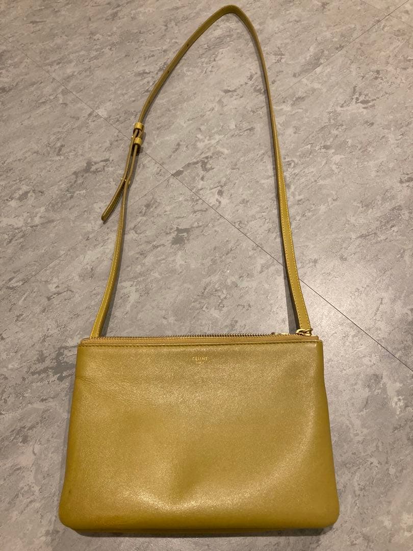 ASCA CELINE イエロー トリオ ショルダーバッグ