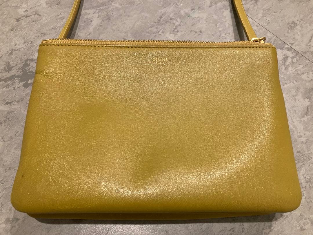 ASCA CELINE イエロー トリオ ショルダーバッグ