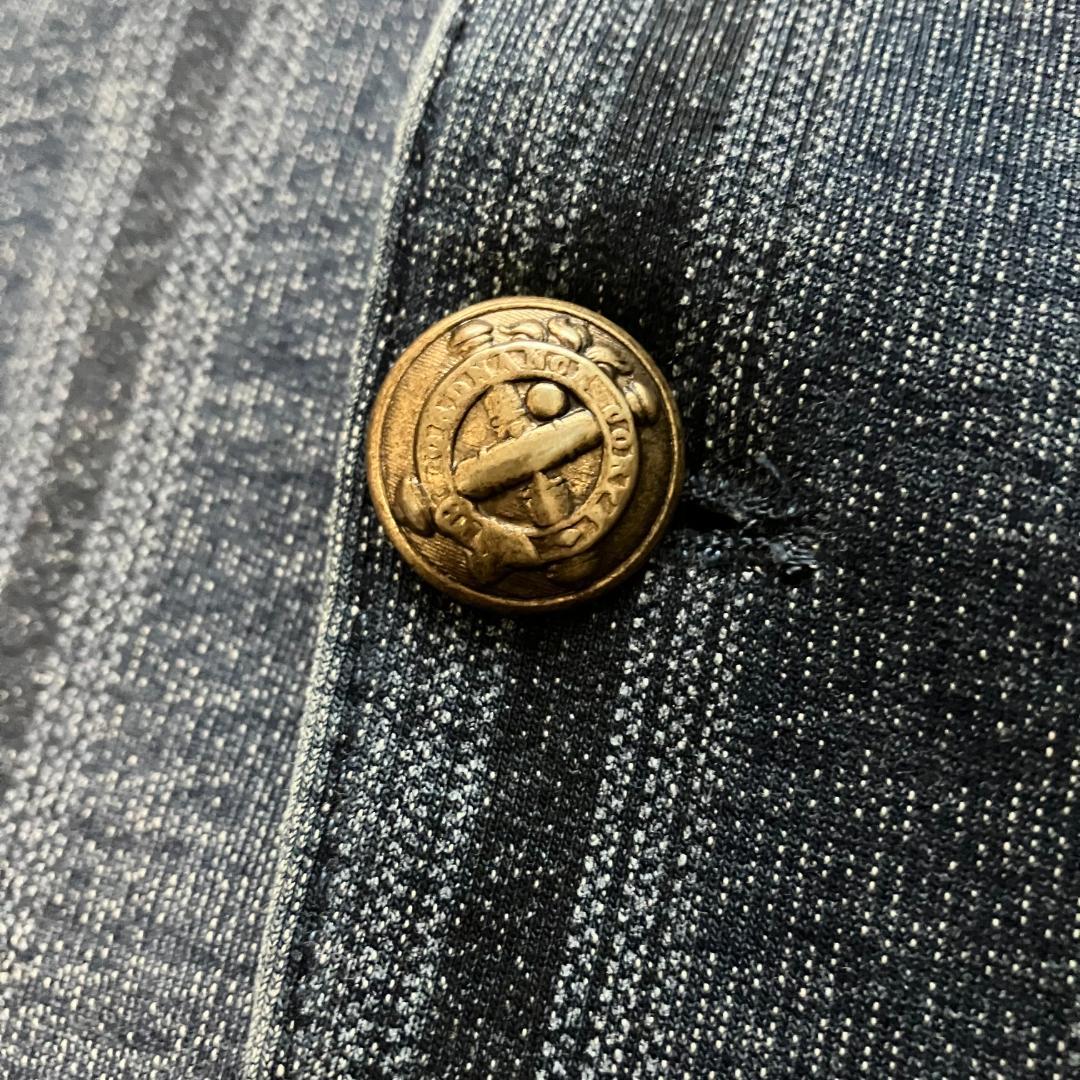 CIRCOLO1901 紺ブレ テーラードジャケット 金ボタン デニム調 伸縮
