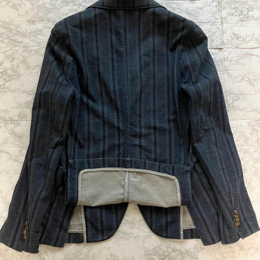 CIRCOLO1901 紺ブレ テーラードジャケット 金ボタン デニム調 伸縮