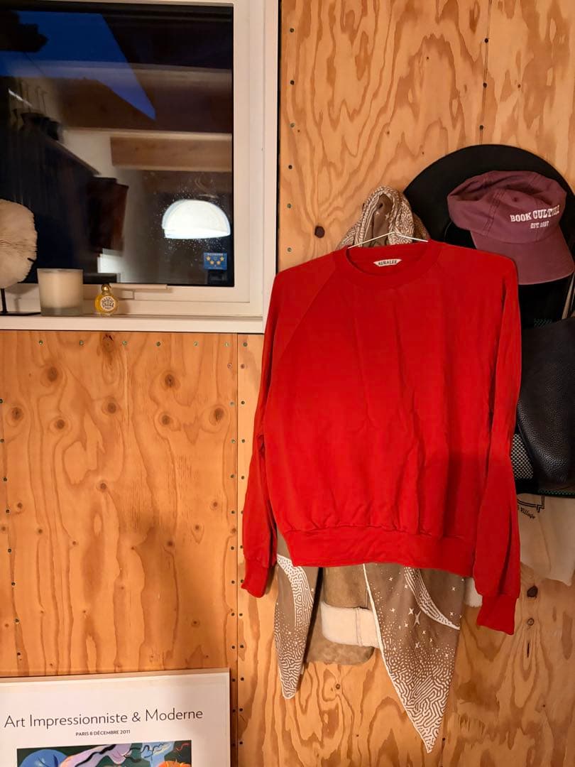 AURALEE Size 1 赤のスウェット　トップス