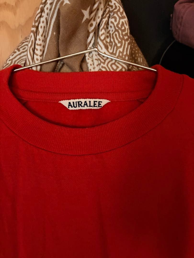 AURALEE Size 1 赤のスウェット　トップス