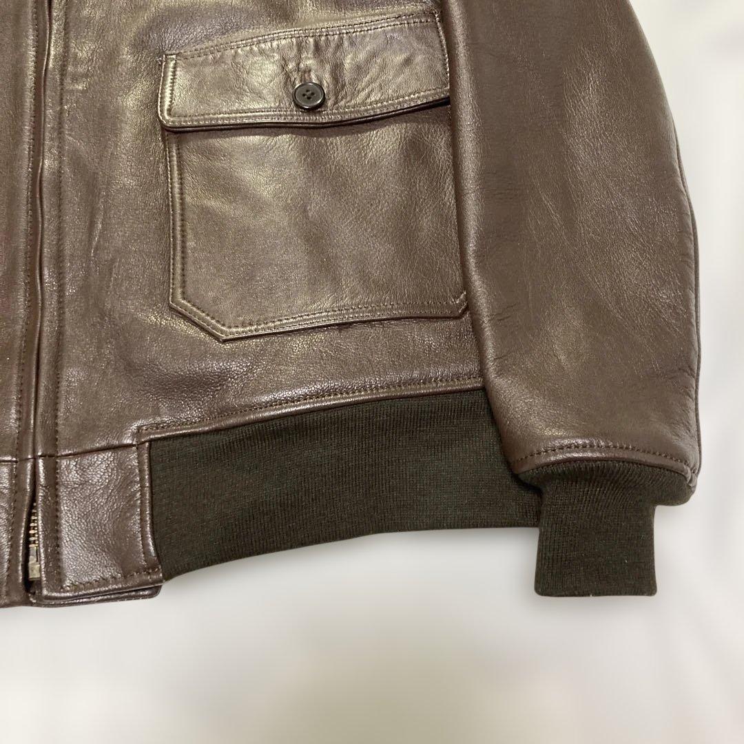 【極美品】極上ゴートレザー✨️G-1 フライトジャケット2XLビッグサイズ USN