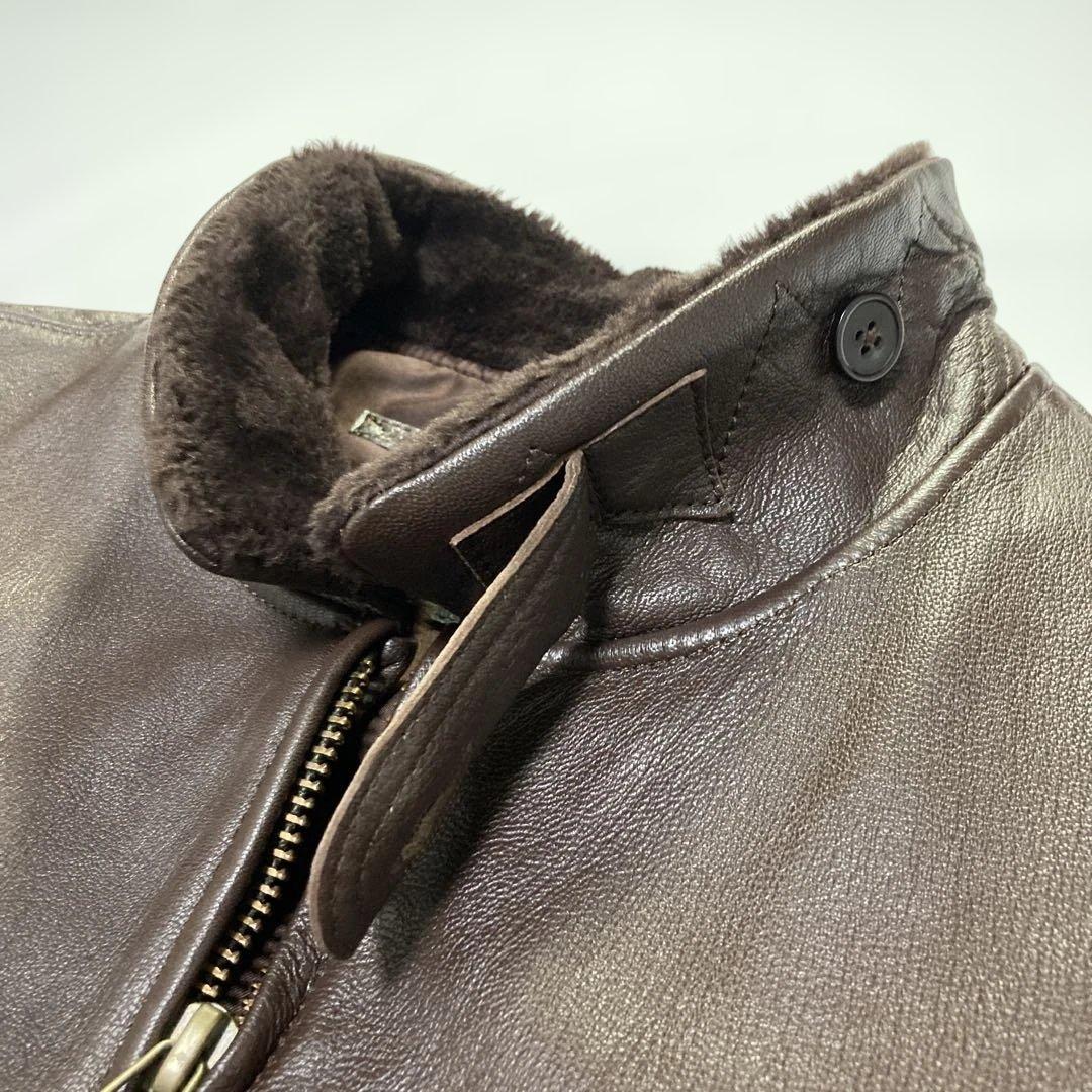 【極美品】極上ゴートレザー✨️G-1 フライトジャケット2XLビッグサイズ USN