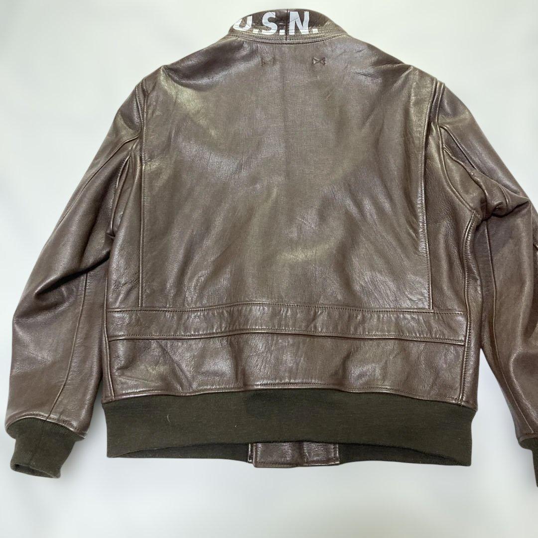 【極美品】極上ゴートレザー✨️G-1 フライトジャケット2XLビッグサイズ USN