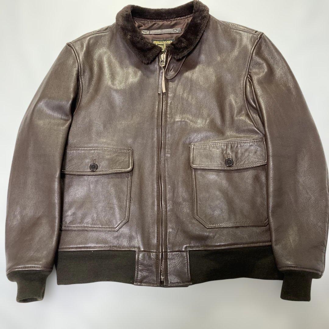 【極美品】極上ゴートレザー✨️G-1 フライトジャケット2XLビッグサイズ USN