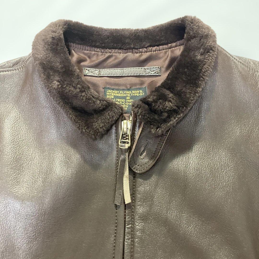 【極美品】極上ゴートレザー✨️G-1 フライトジャケット2XLビッグサイズ USN