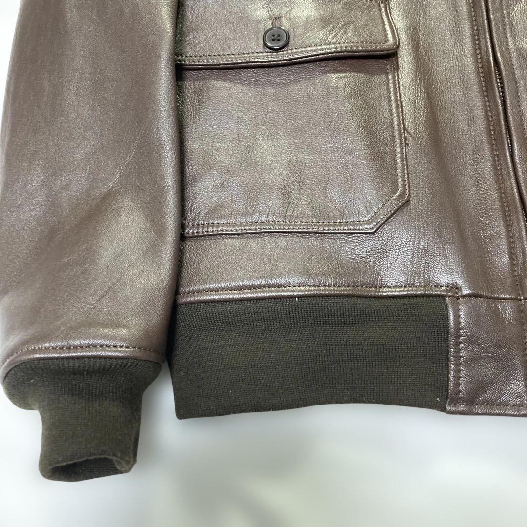 【極美品】極上ゴートレザー✨️G-1 フライトジャケット2XLビッグサイズ USN