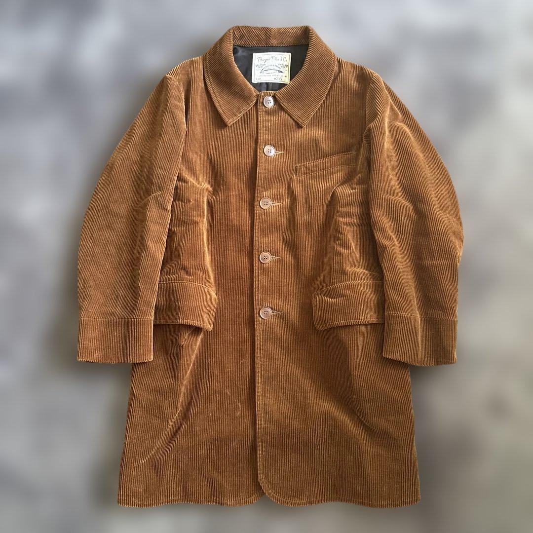 極美品！バーガスプラス）　ワイドウェルコーデュロイ 3ボタン ハンティングコート