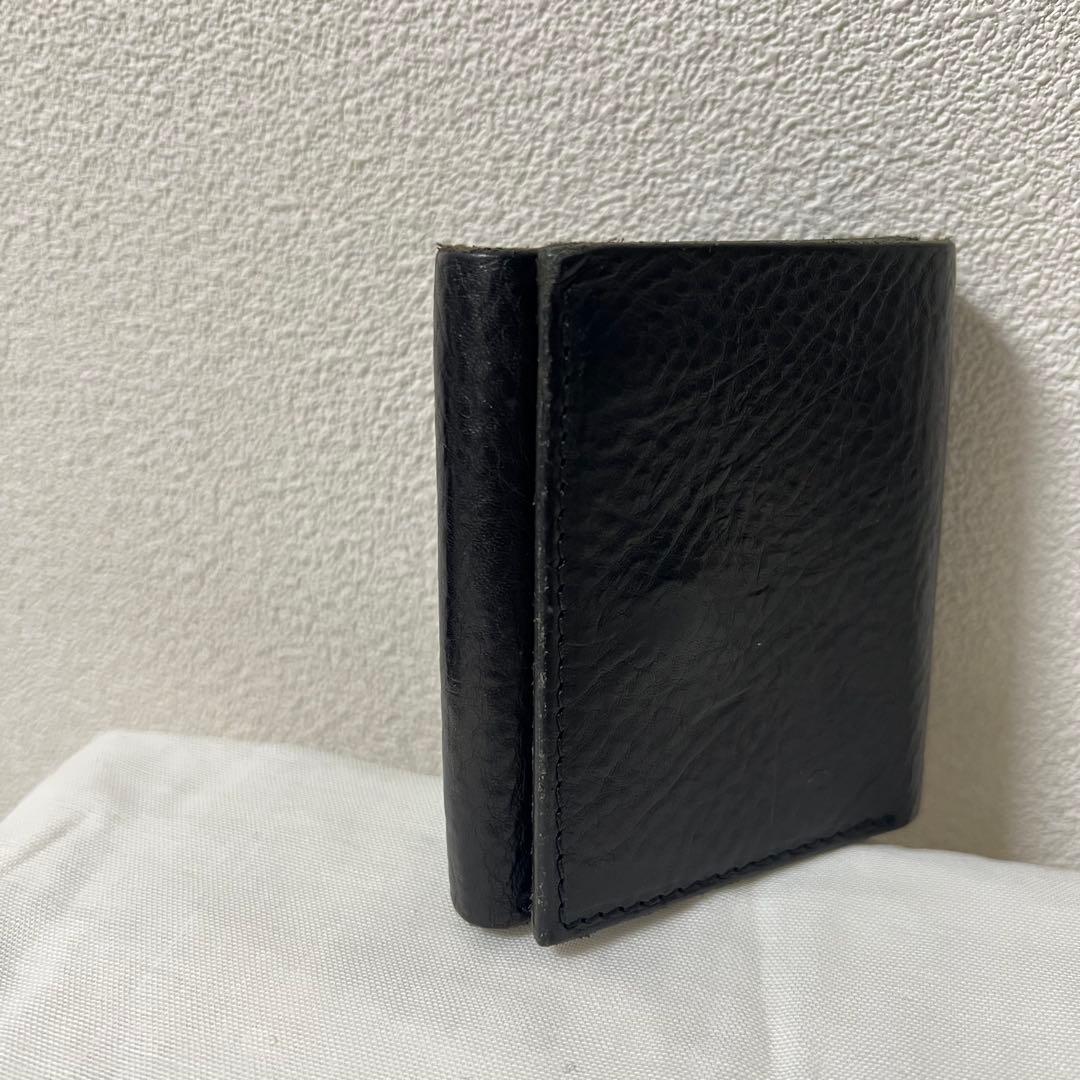 Hender scheme trifold wallet 三つ折り財布 黒レザー