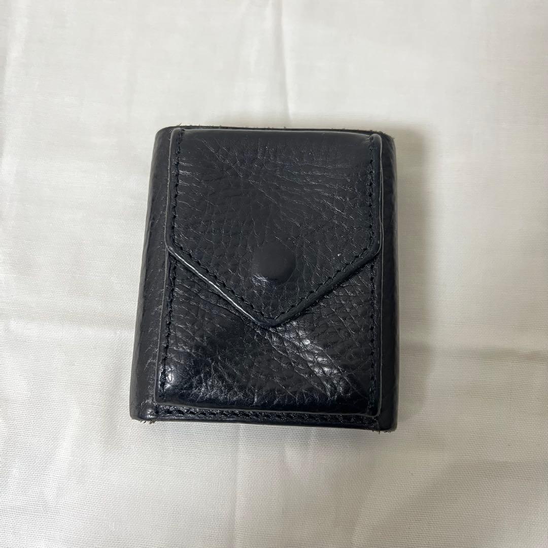 Hender scheme trifold wallet 三つ折り財布 黒レザー