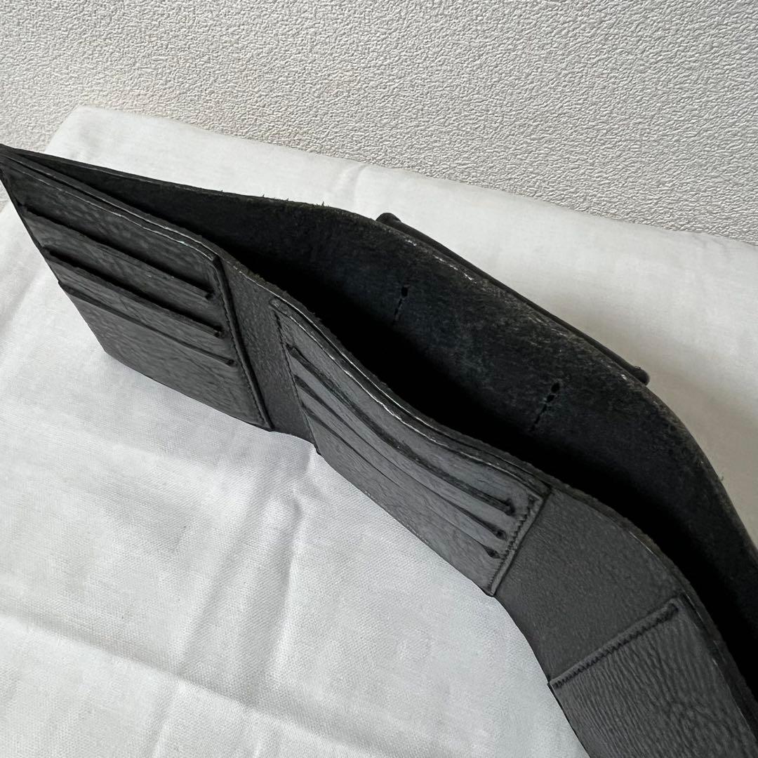 Hender scheme trifold wallet 三つ折り財布 黒レザー