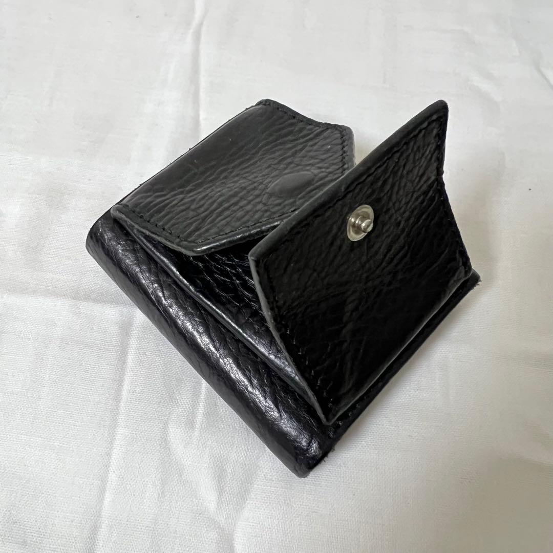 Hender scheme trifold wallet 三つ折り財布 黒レザー
