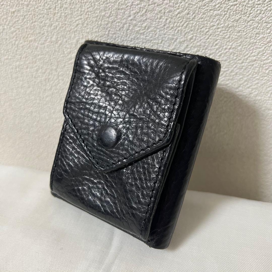 Hender scheme trifold wallet 三つ折り財布 黒レザー