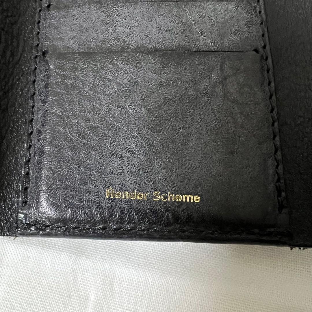 Hender scheme trifold wallet 三つ折り財布 黒レザー