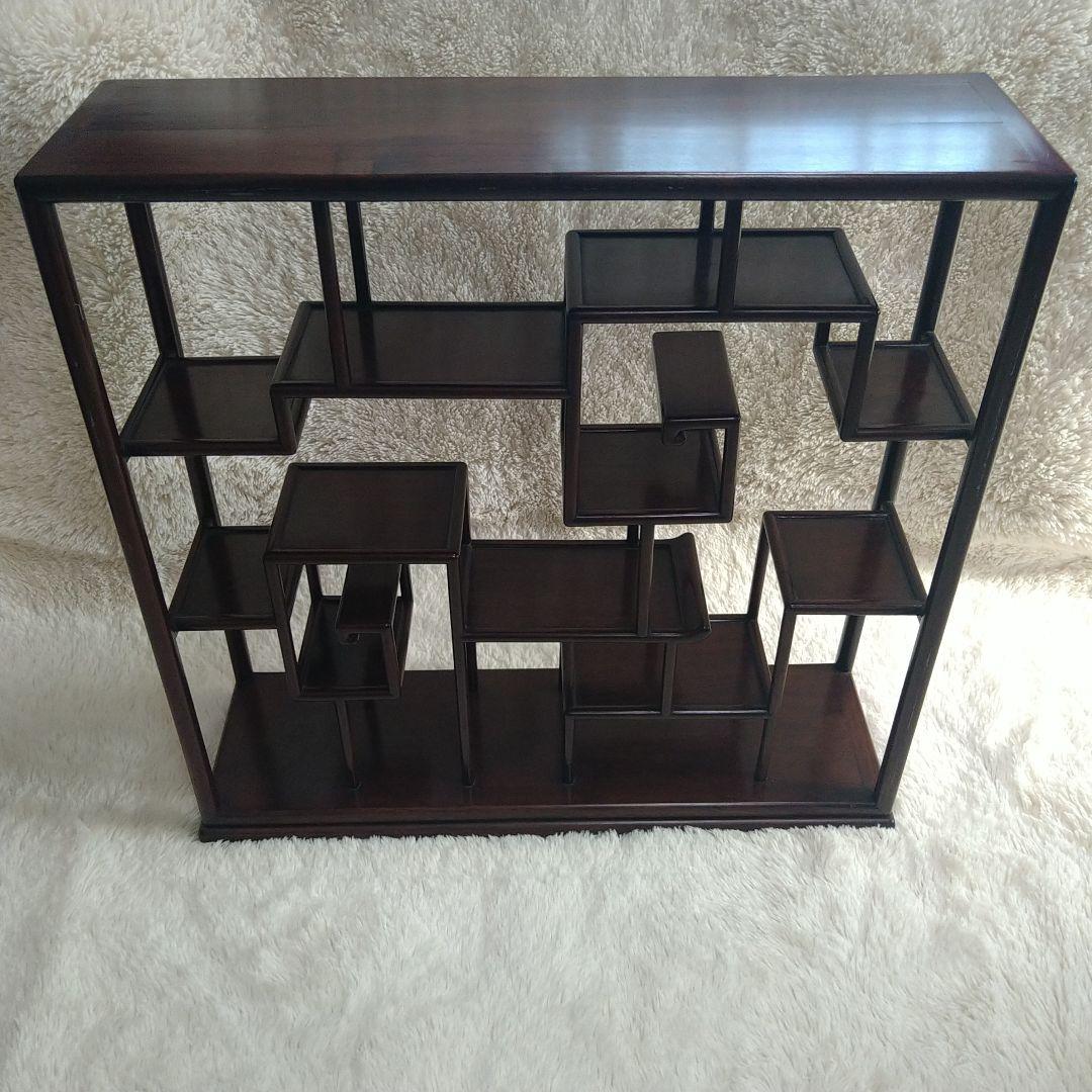 木製飾り棚アジアン家具棚ラックシェルフアンティークヴィンテージ