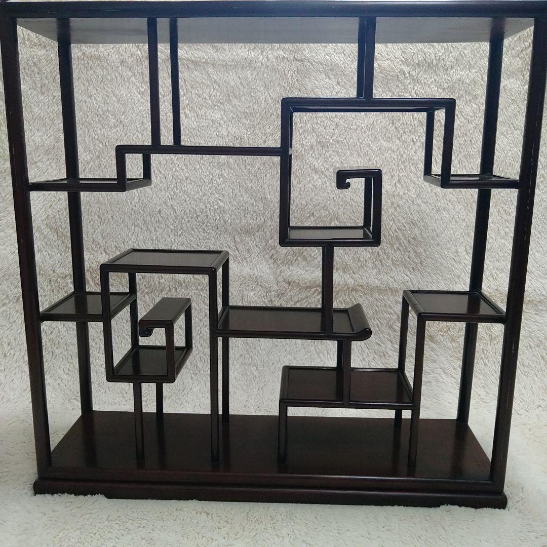 木製飾り棚アジアン家具棚ラックシェルフアンティークヴィンテージ