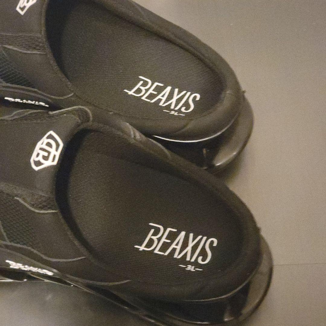 BEAXIS ブラック スリッポン バランスコアミュール