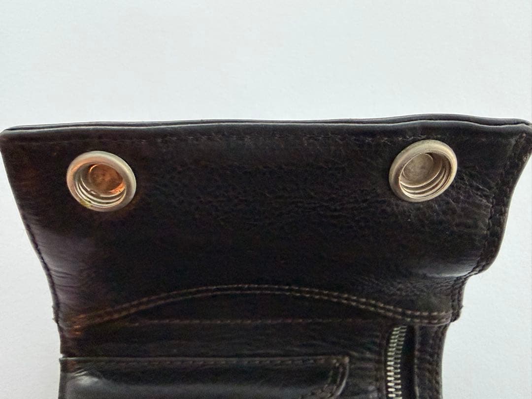 【正規品】クロムハーツ 3フォールド ウォレット クロスボタン　ブラック