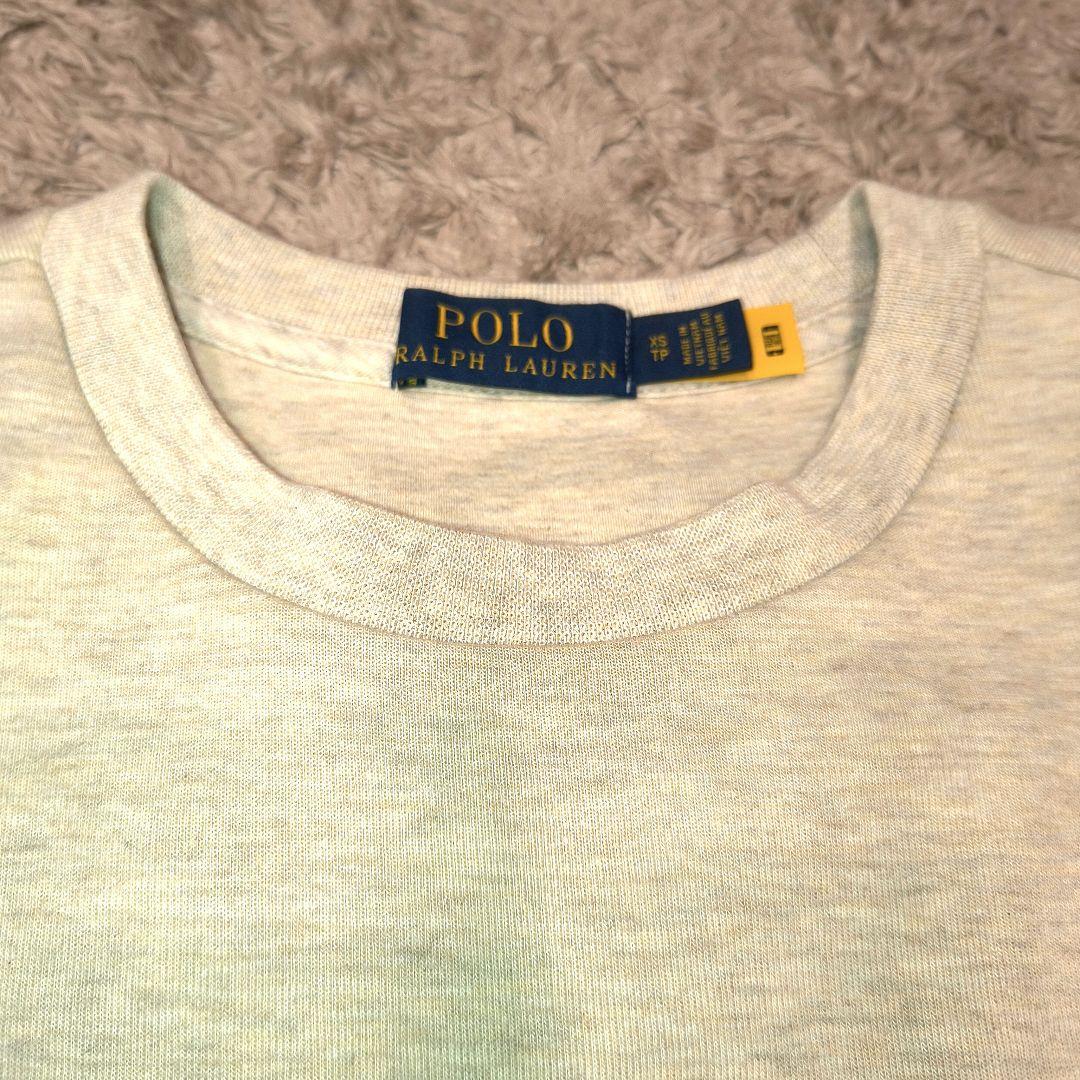 ✨美品 ポロ ラルフローレン エンボスロゴ ベージュ トレーナー XSTP(S)