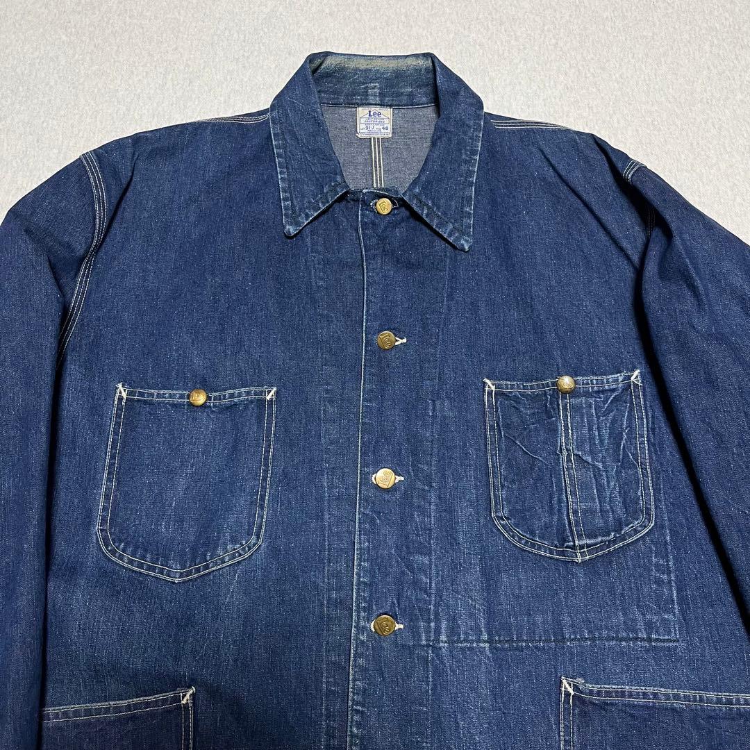 40s Lee 91 j ハウス カバーオール 濃紺 真紺 50s ロングL
