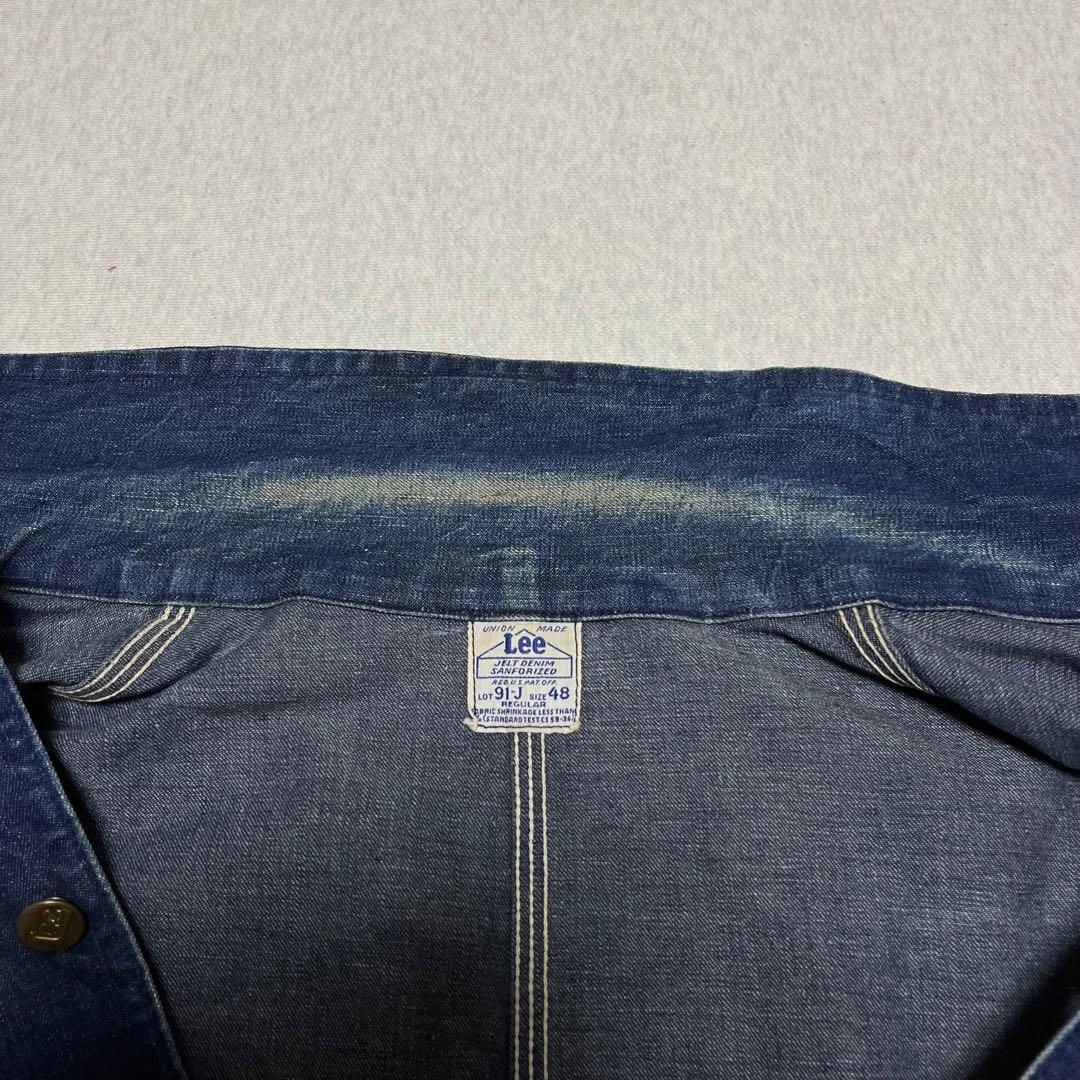 40s Lee 91 j ハウス カバーオール 濃紺 真紺 50s ロングL