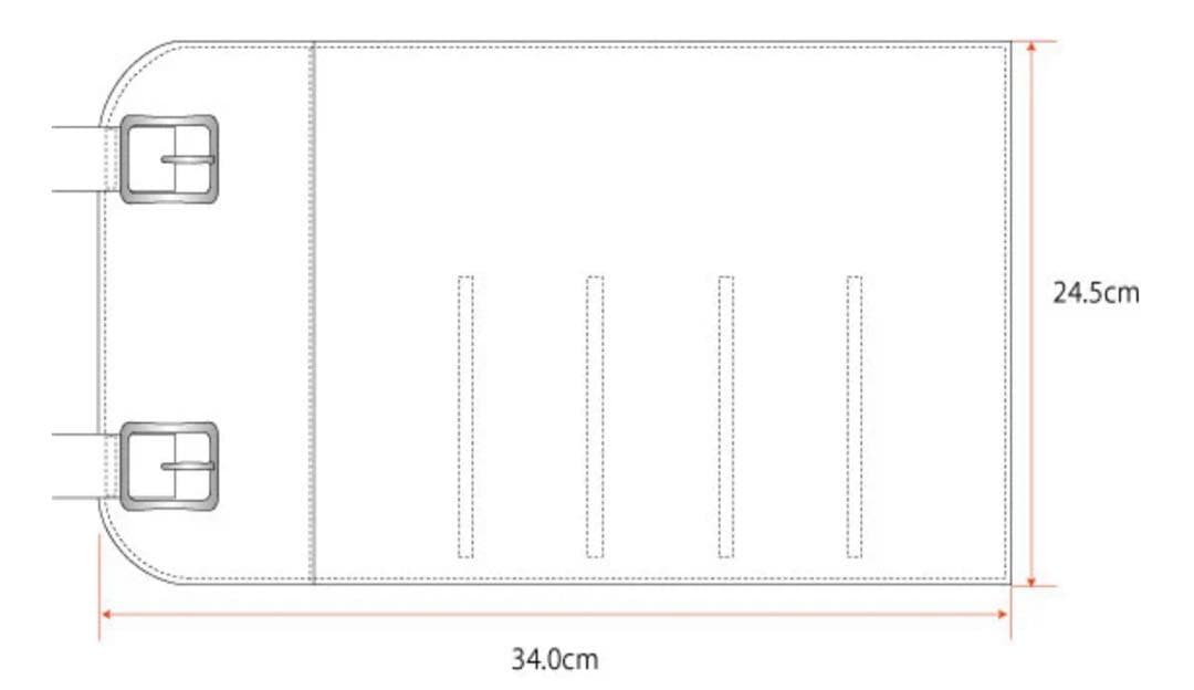 VIN&AGE TYPE VTB1 レザーツールロール ネイビー/ゴールド