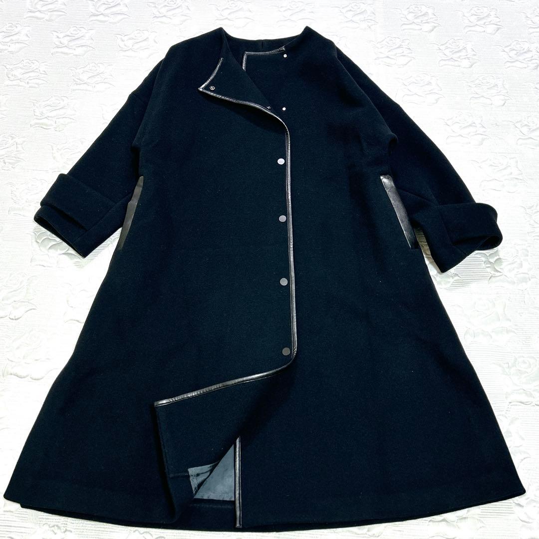 極美品❤︎ UNITED TOKYO ベロアカットテントコート 2way 黒