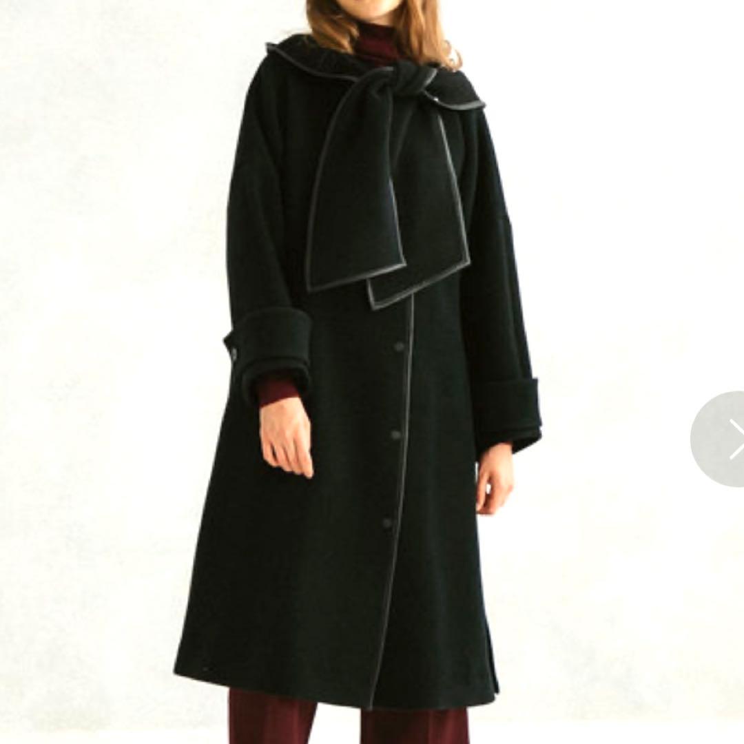 極美品❤︎ UNITED TOKYO ベロアカットテントコート 2way 黒