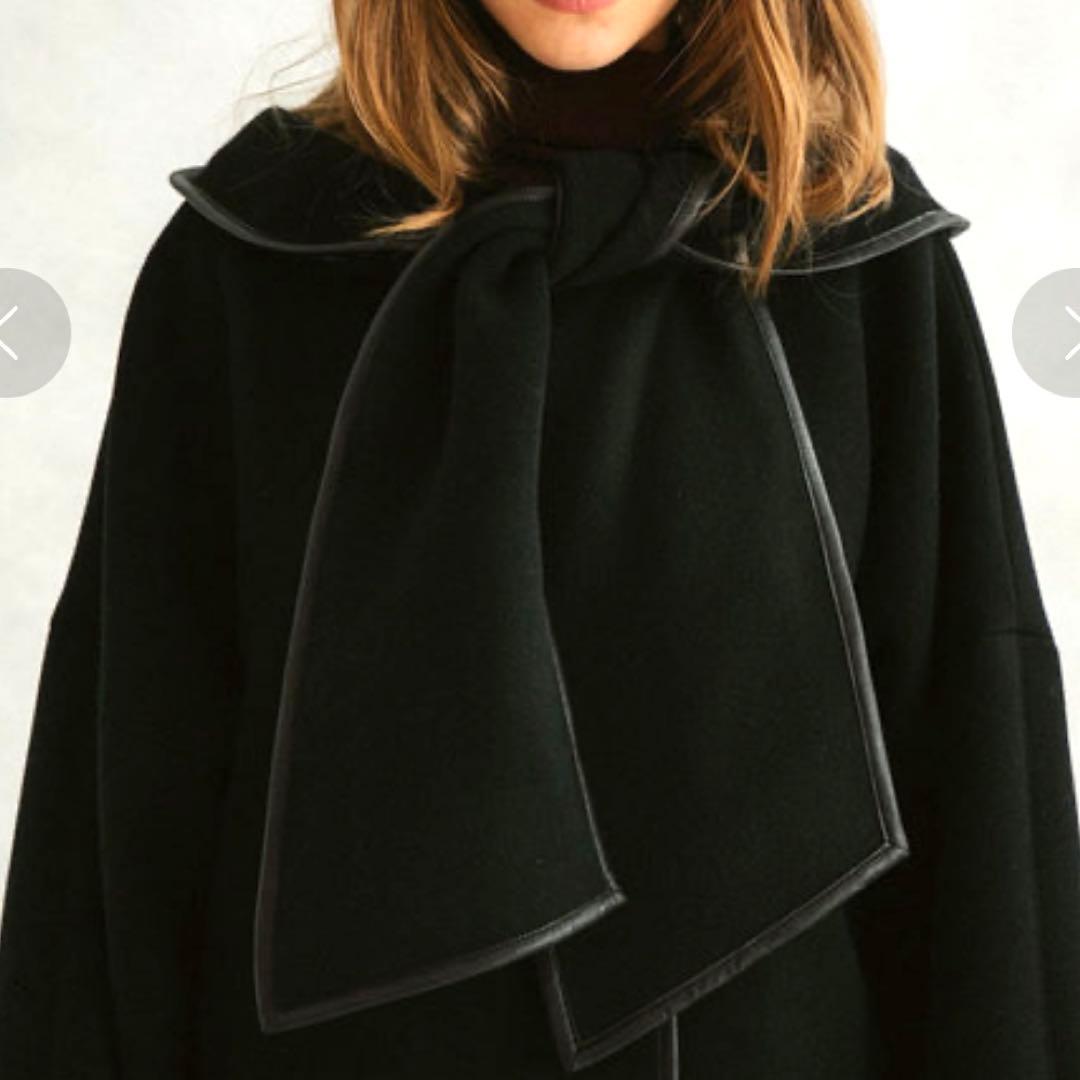 極美品❤︎ UNITED TOKYO ベロアカットテントコート 2way 黒