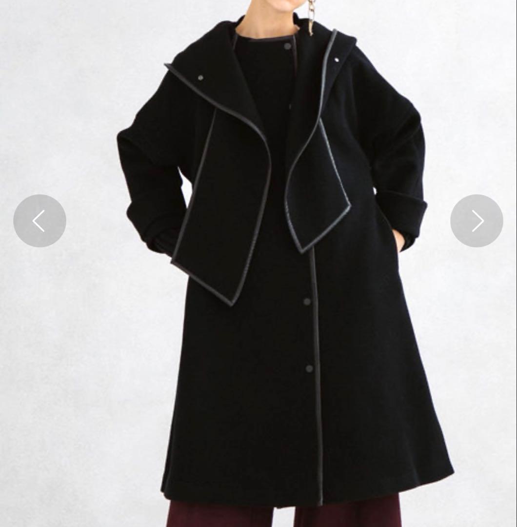 極美品❤︎ UNITED TOKYO ベロアカットテントコート 2way 黒