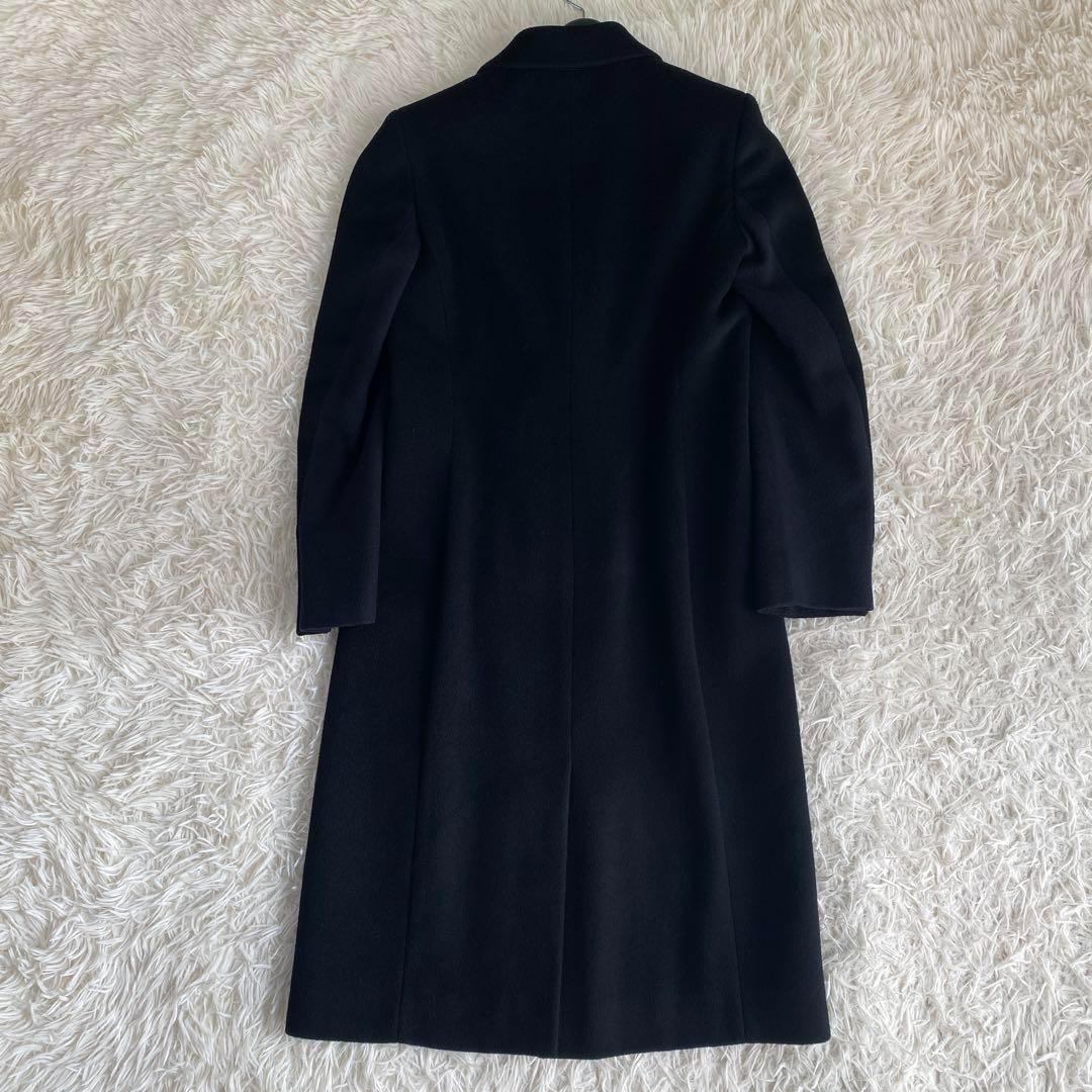 希少　ポールスミス　カシミヤ混　ダブル　チェスター　コート　黒　ロング