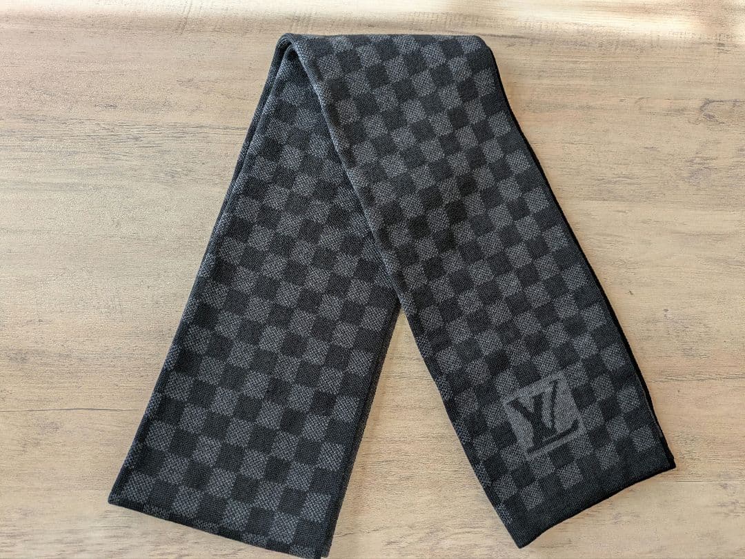 Louis Vuitton ダミエパターン マフラー 紳士