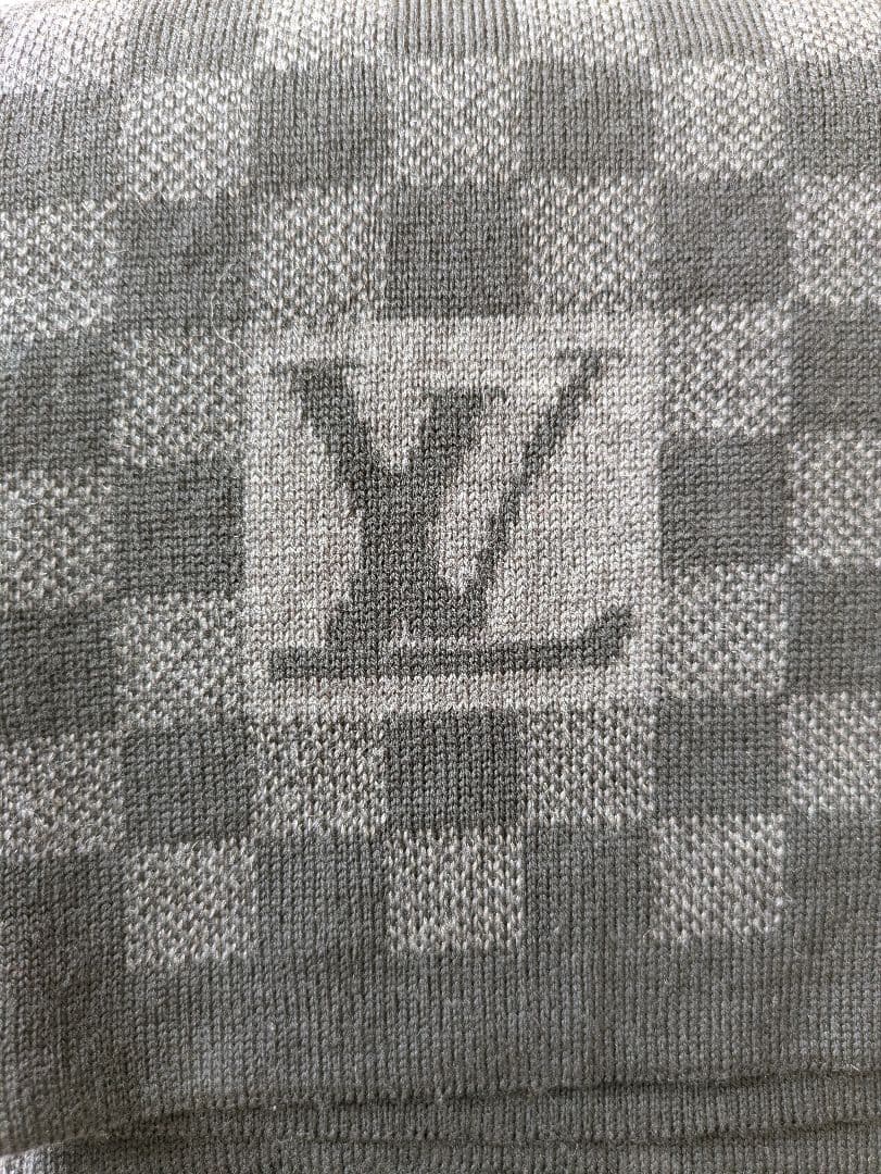 Louis Vuitton ダミエパターン マフラー 紳士
