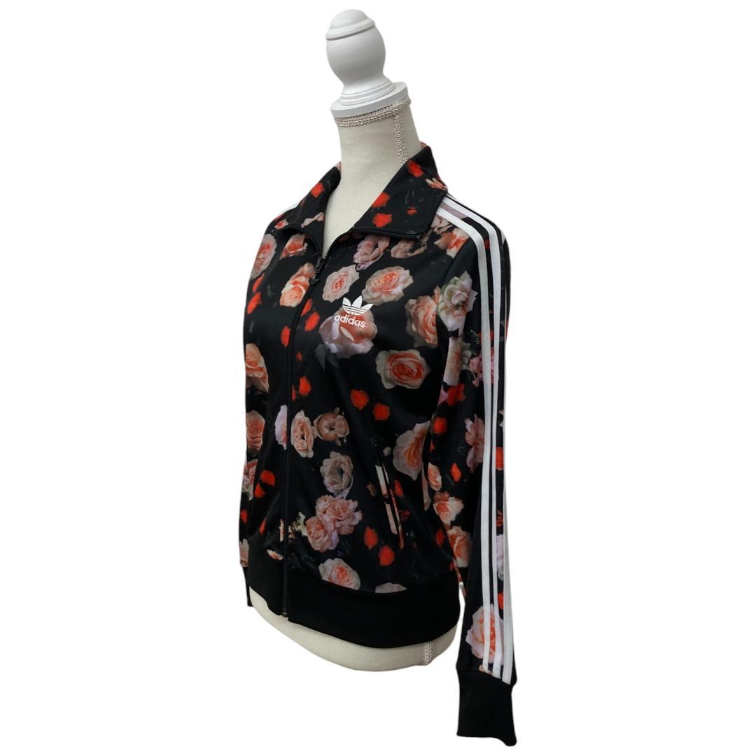 adidas アディダス 黒 長袖 ジャージ S