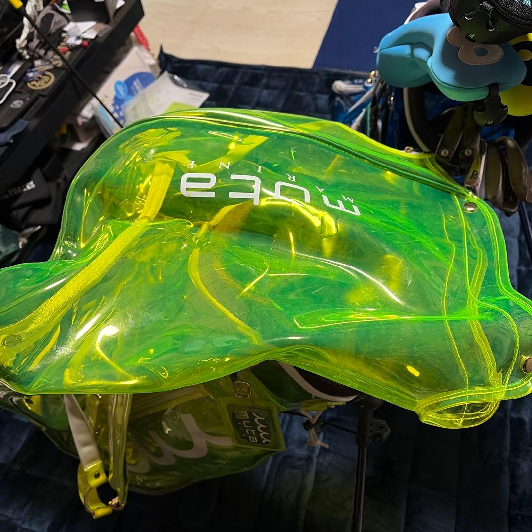 muta 透明黄緑スタンドゴルフバッグ