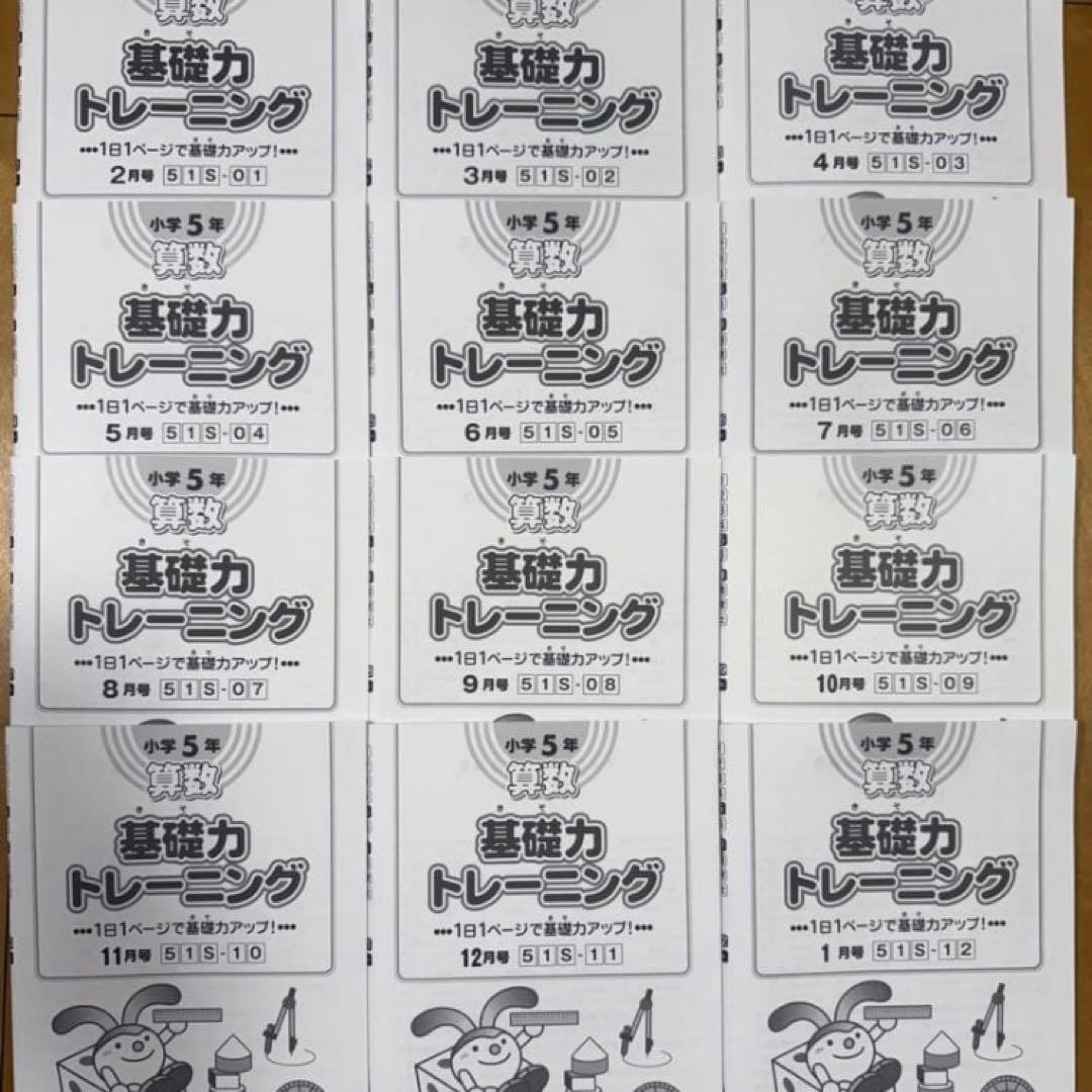 未使用　サピックスsapix 算数　基礎力トレーニング　5年　12冊　最新