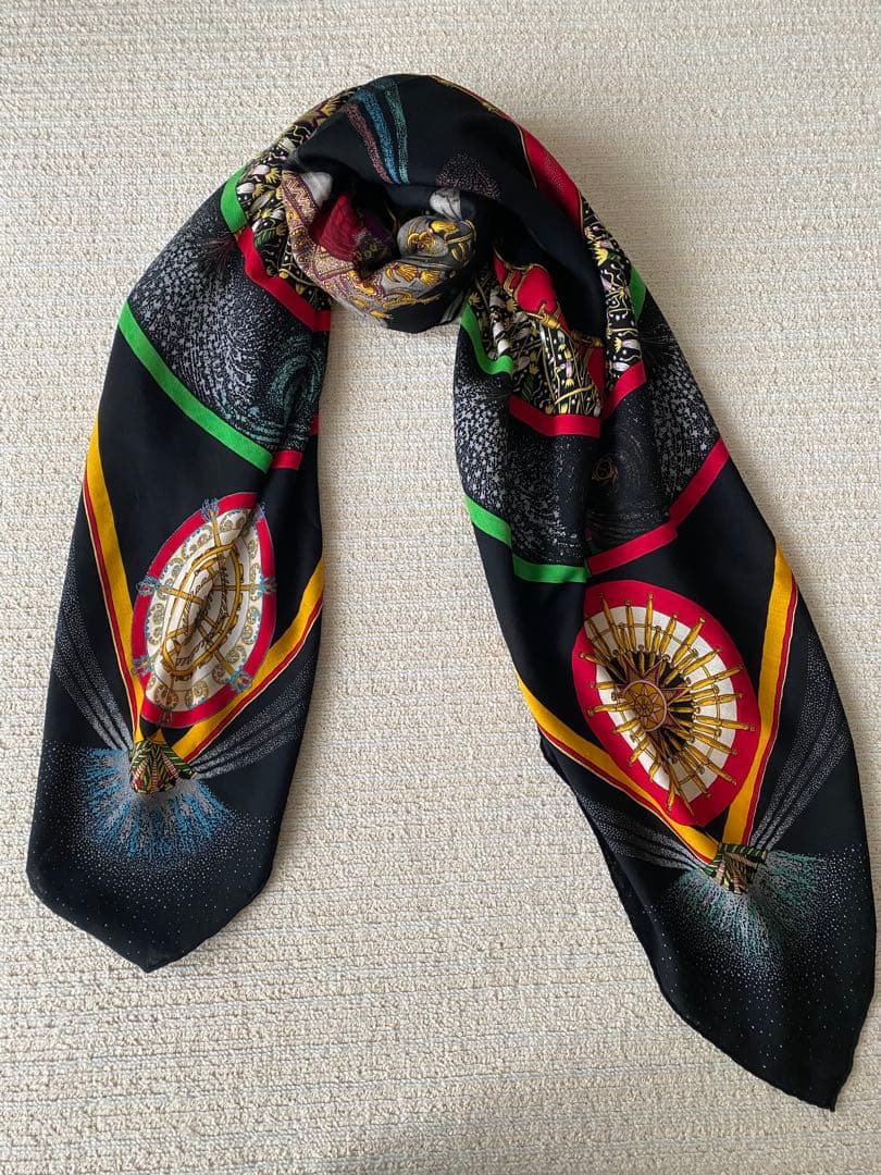 ヴィンテージ⭐︎HERMES150周年記念花火柄⭐︎カシミアシルクストール