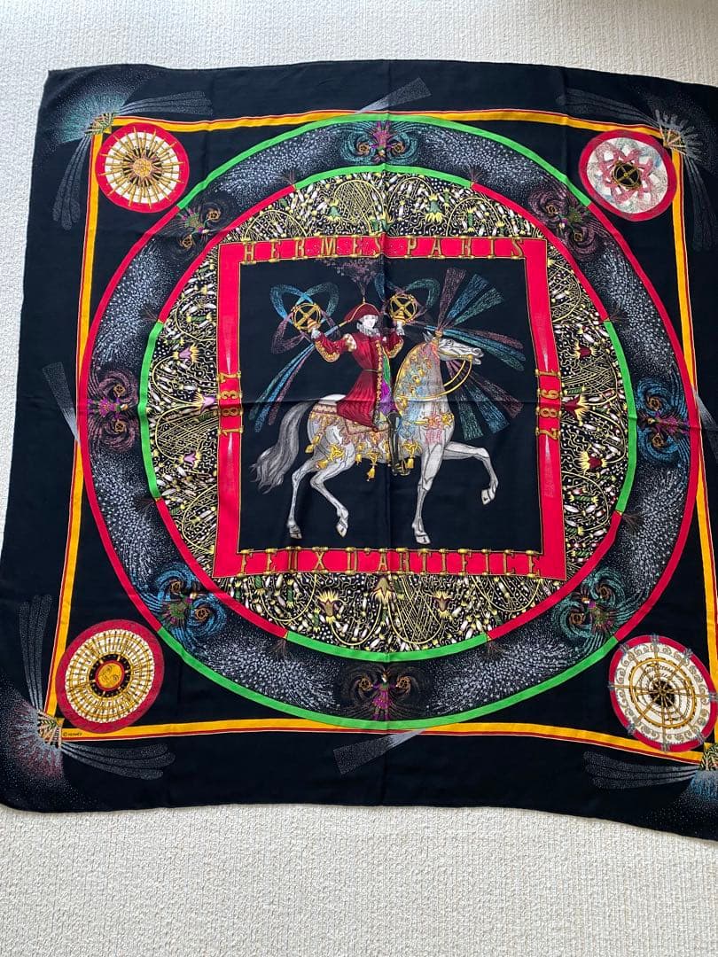 ヴィンテージ⭐︎HERMES150周年記念花火柄⭐︎カシミアシルクストール