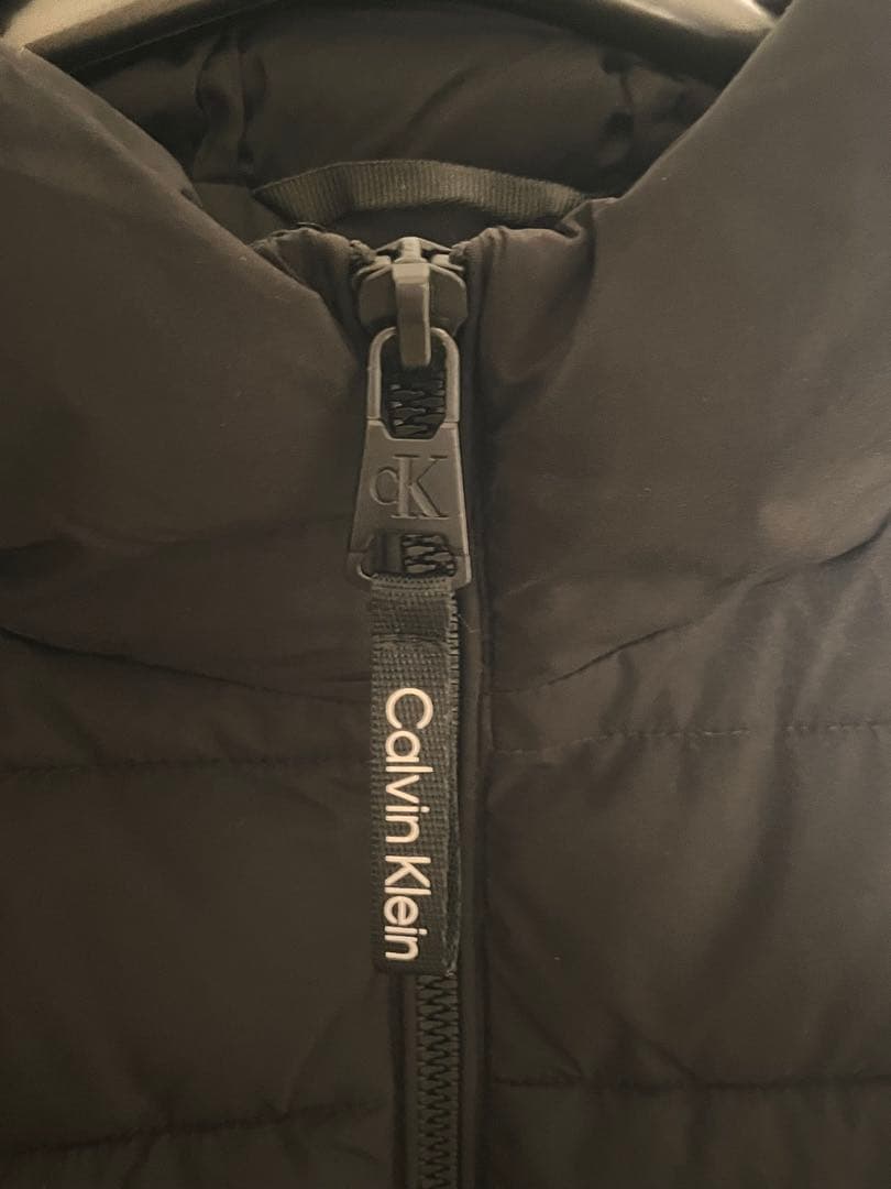 美品⭐︎  メンズ フード付きダウンベスト 黒