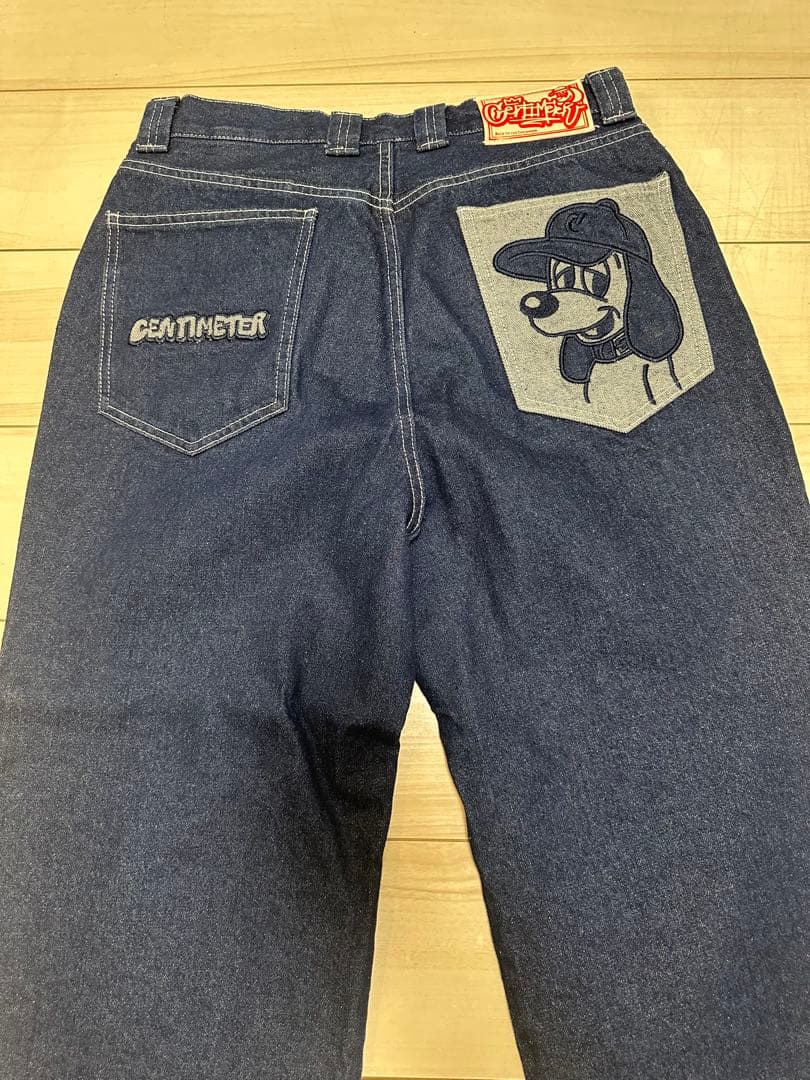 CENTIMETER デニムセットアップ L刺繍ジャケット パンツ上下セット古着