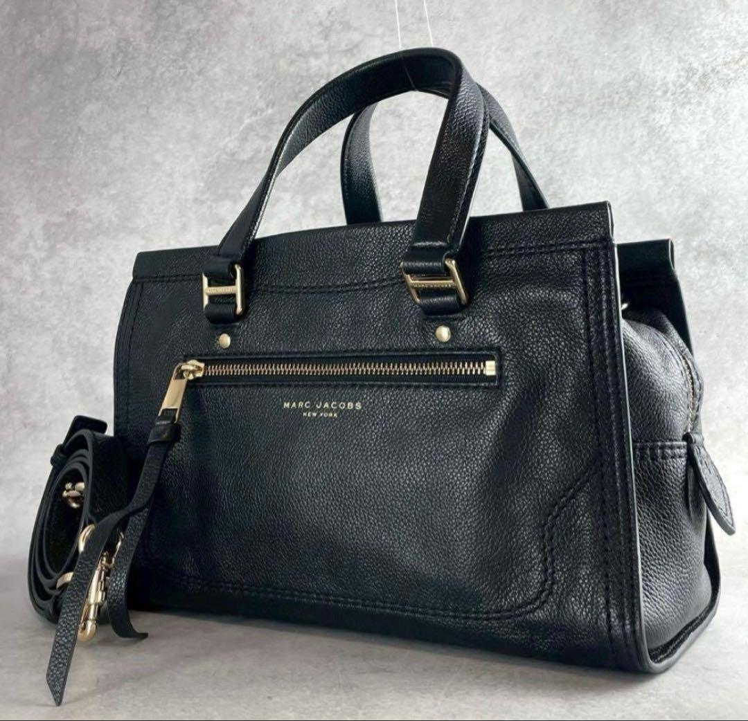 ✨極美品✨マークジェイコブス　クルーザー　サッチェル　2way レザー　ブラック