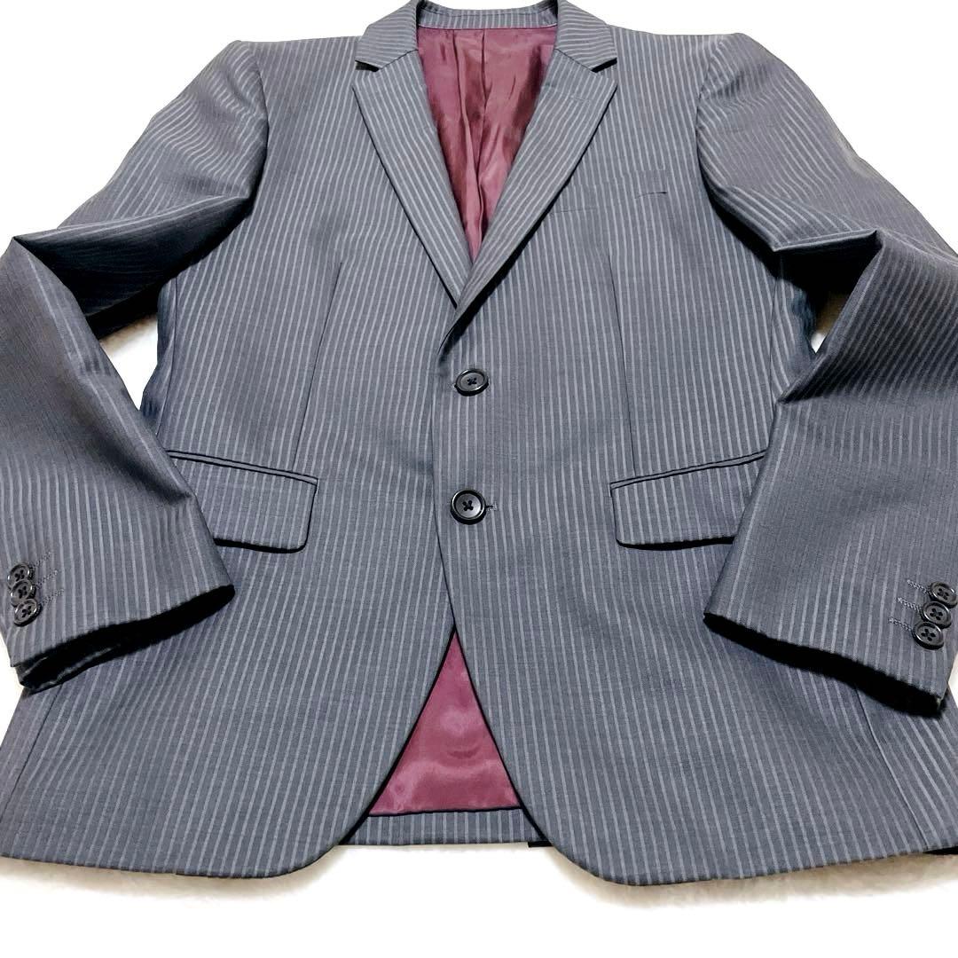 【美品】タケオキクチ　スーツ　セットアップ　 3ピース　ストライプ