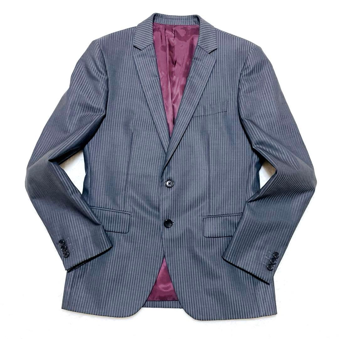 【美品】タケオキクチ　スーツ　セットアップ　 3ピース　ストライプ