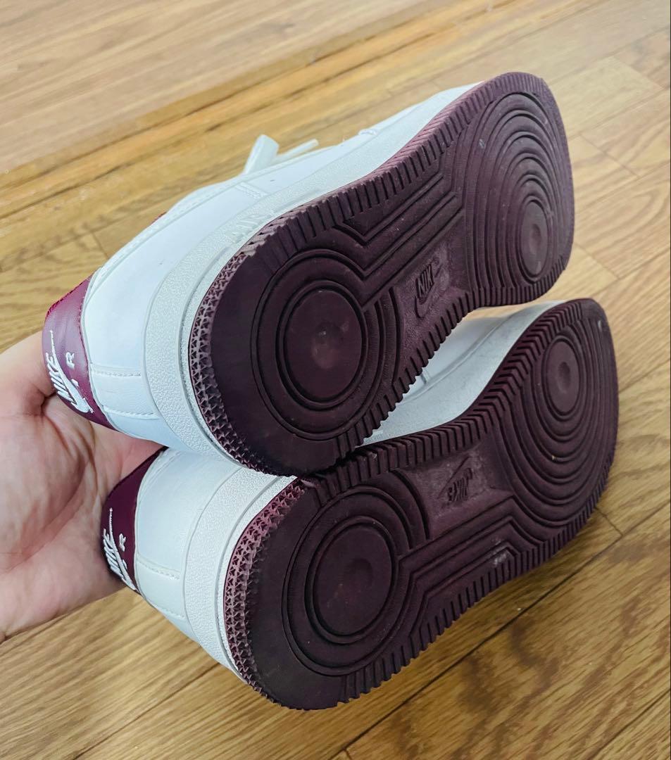 NIKEスニーカー Nike Air Force 1 ホワイト/バーガンディ
