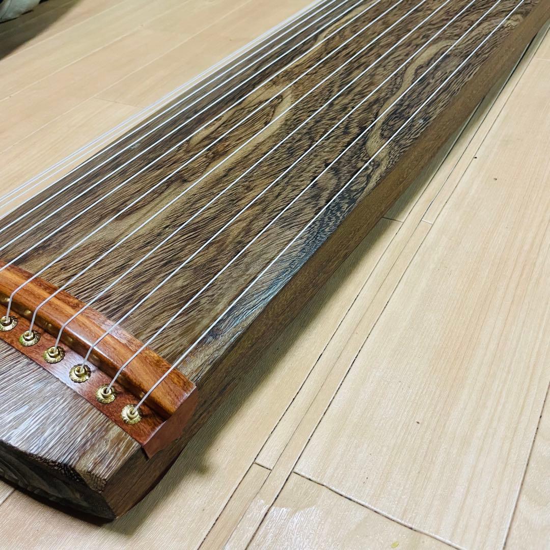 琴　文化箏 短琴　和楽器 弦楽器　明鏡