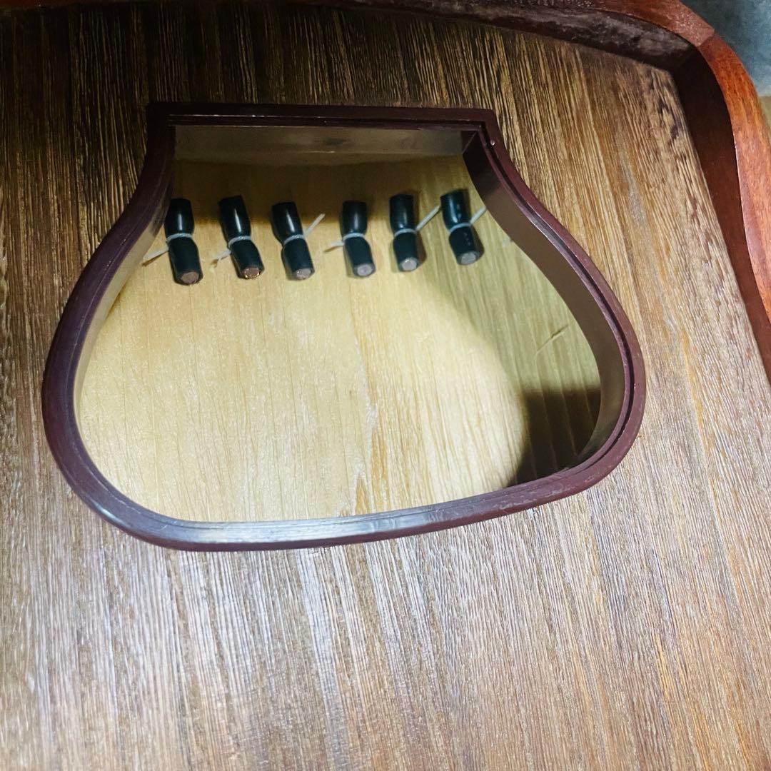 琴　文化箏 短琴　和楽器 弦楽器　明鏡