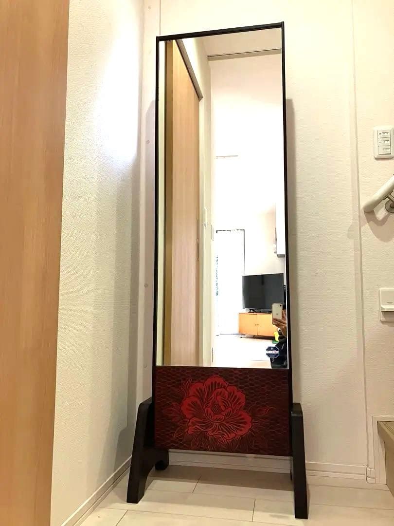 鎌倉彫　姿見　鏡　和風　豪華