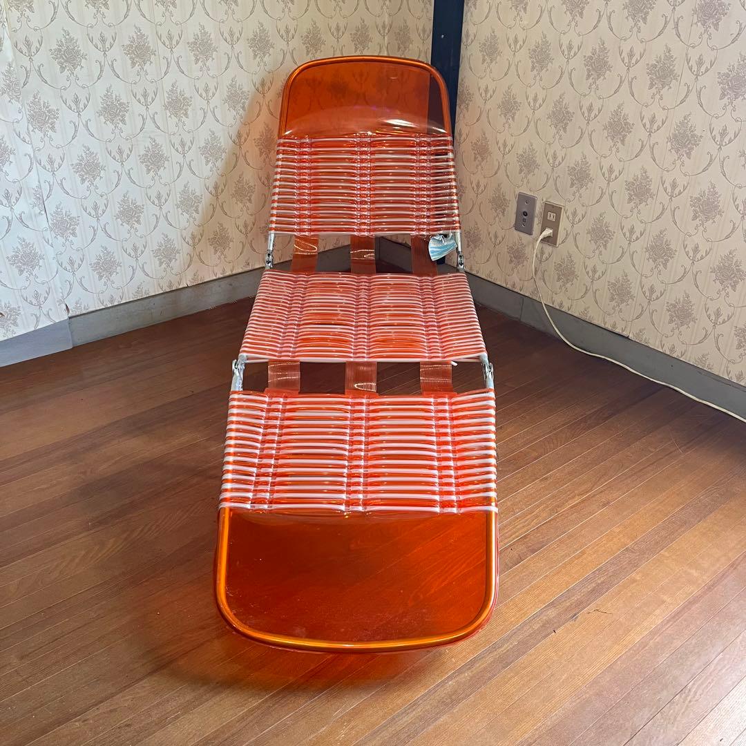 【アンティーク】昭和レトロ キャプテンスタッグ ビニールサマーベッド 古道具